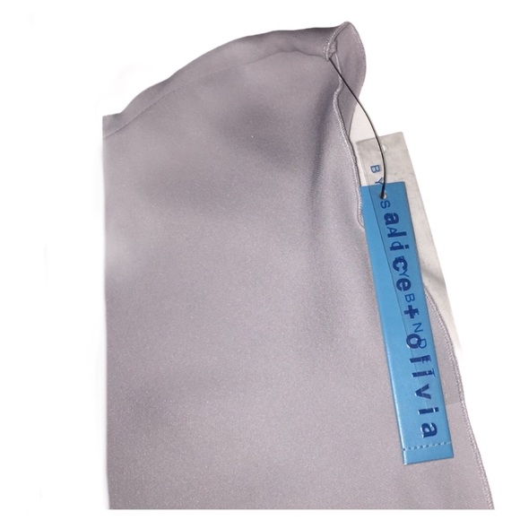 ALICE + OLIVIA DOLMAN BLOUSE KATIE GRAY SILK XS - Picture 5 of 8